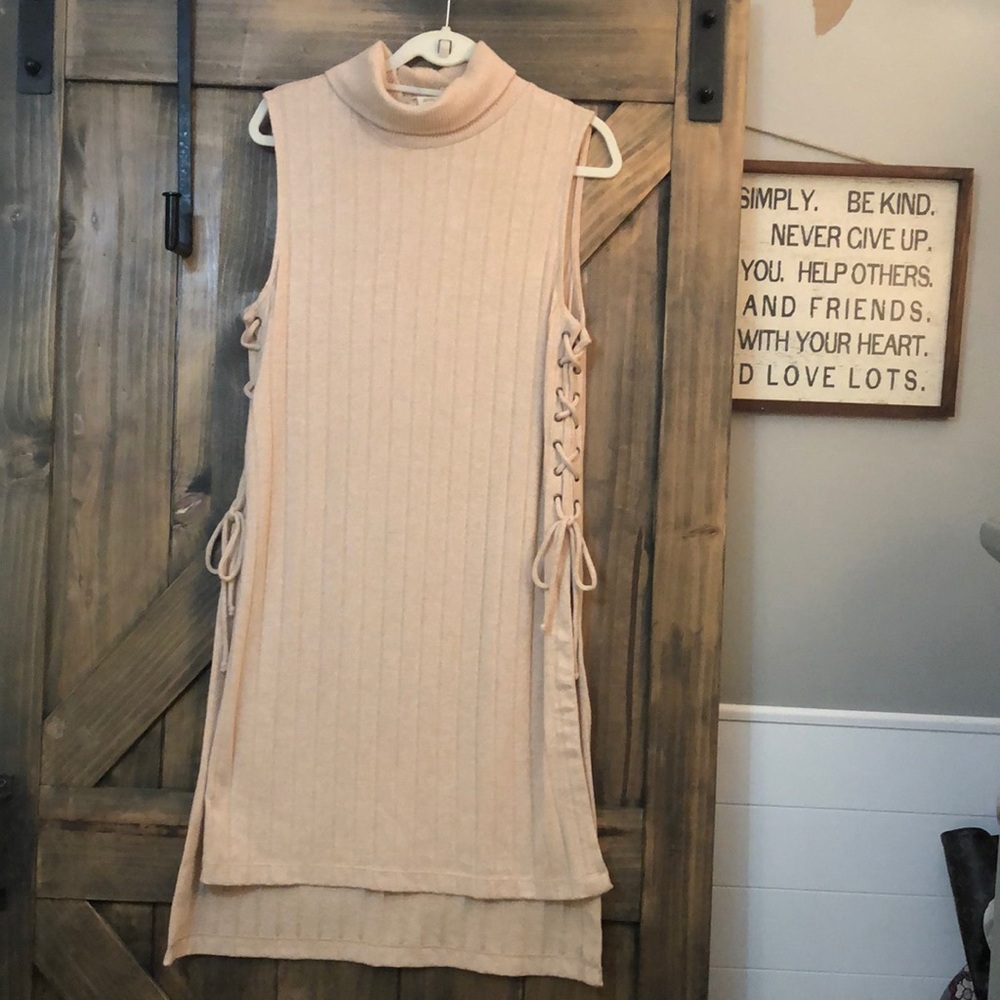 Anthropologie Ribbed Turtleneck Sweater Dress in Large